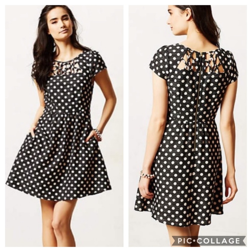 Anthropologie Maeve Nikola polka dot dress